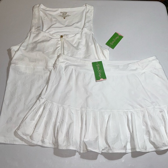 Lilly Pulitzer NWT 2 Piece Kalila Tennis Bra Tank & Taye Skort Size XL 🎾 - Picture 8 of 16